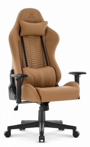 Геймерське комп'ютерне крісло Hell's Chair HC-2000 Brown екошкіра