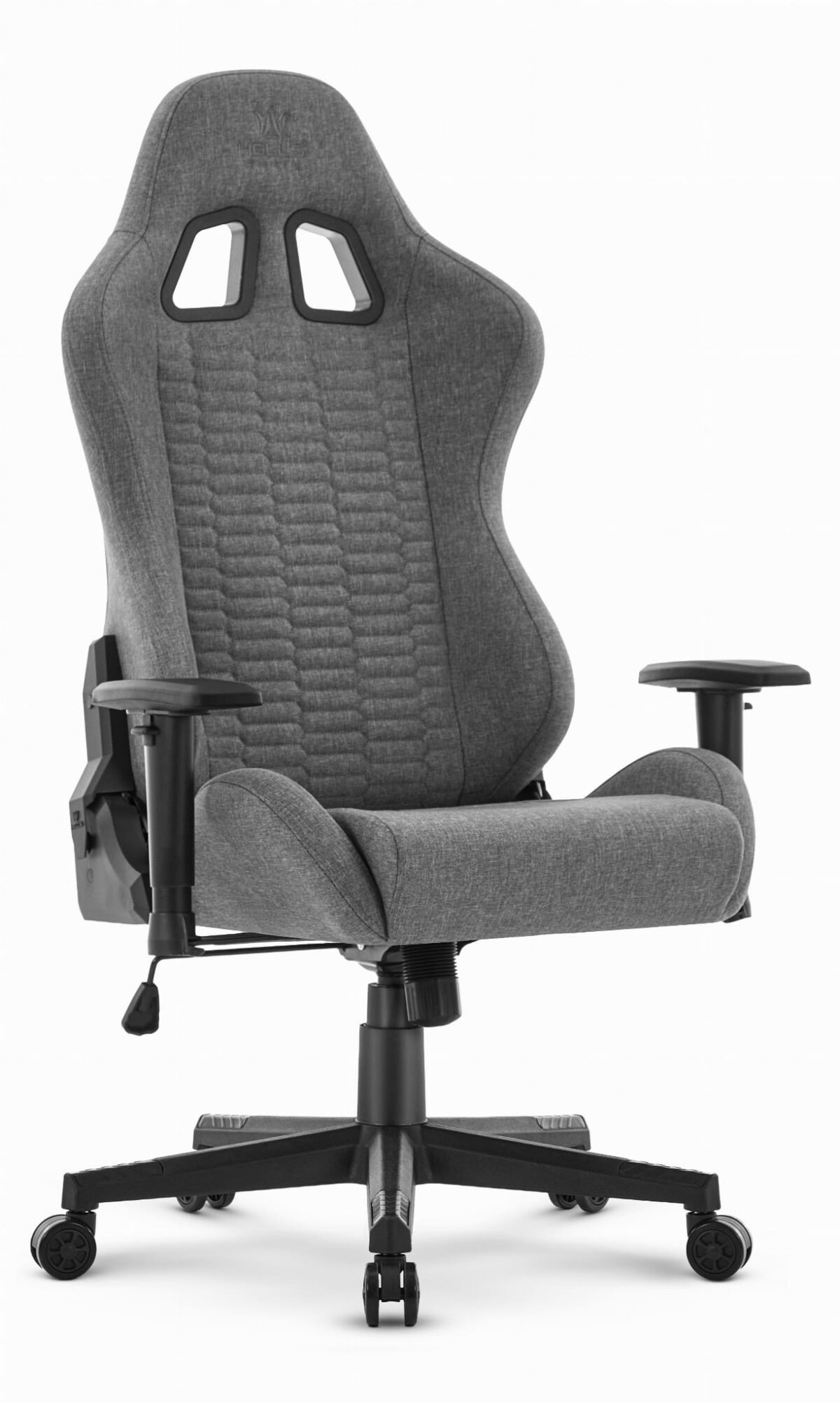Геймерське комп'ютерне крісло Hell's Chair HC-2000 Grey Black тканина - Зображення 2