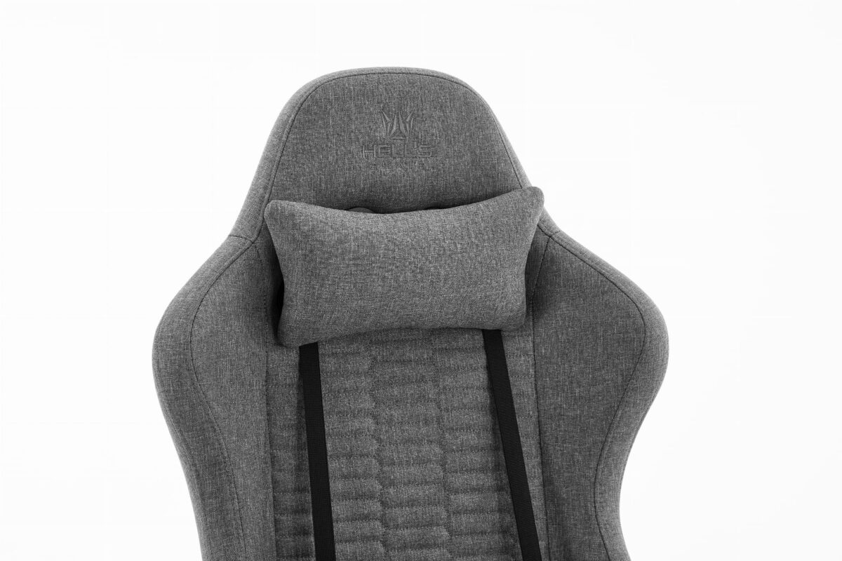 Геймерське комп'ютерне крісло Hell's Chair HC-2000 Grey Black тканина - Зображення 6