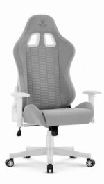 Геймерське комп'ютерне крісло Hell's Chair HC-2000 Grey White тканина - Зображення 2