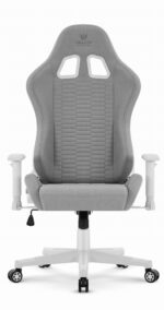 Геймерське комп'ютерне крісло Hell's Chair HC-2000 Grey White тканина - Зображення 4