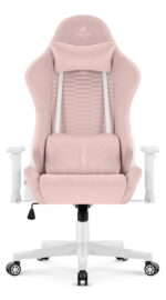 Геймерське комп'ютерне крісло Hell's Chair HC-2000 Pink White тканина - Зображення 3