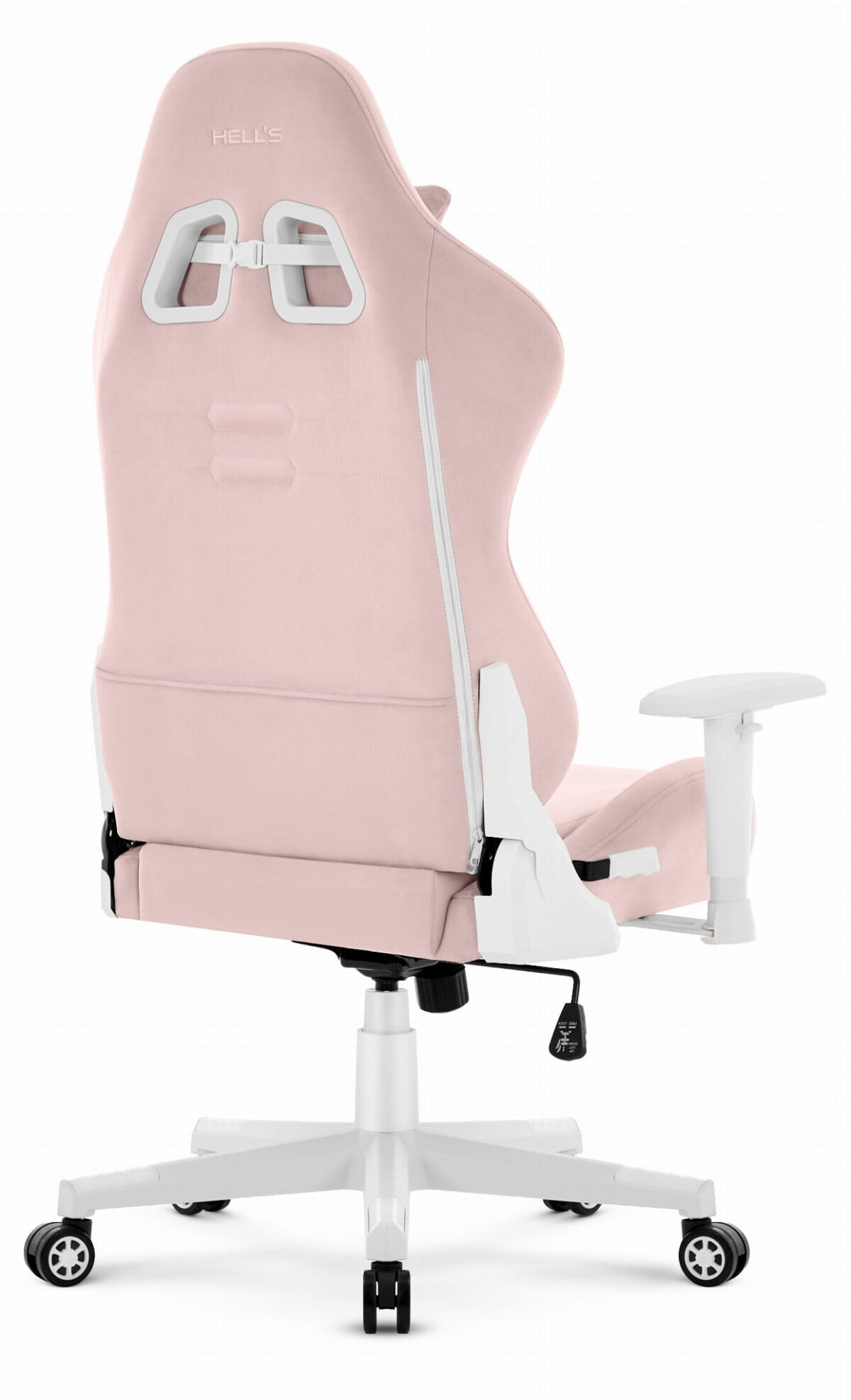 Геймерське комп'ютерне крісло Hell's Chair HC-2000 Pink White тканина - Зображення 4