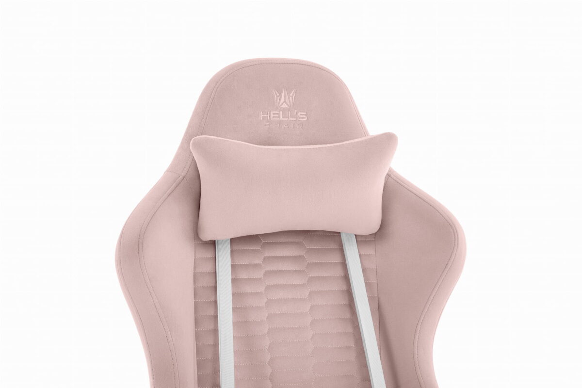 Геймерське комп'ютерне крісло Hell's Chair HC-2000 Pink White тканина - Зображення 6