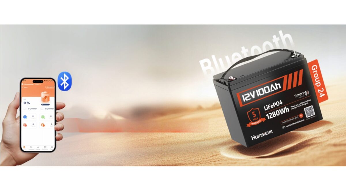 Акумулятор HumsiENKD MAX PLUS LiFePO4 12V 100Ah 1280 Вт·год 15000+ циклів BT Z BMS 110A HS12V100AH100MAXPLUS