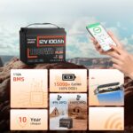 Акумулятор HumsiENKD MAX PLUS LiFePO4 12V 100Ah 1280 Вт·год 15000+ циклів BT Z BMS 110A HS12V100AH100MAXPLUS