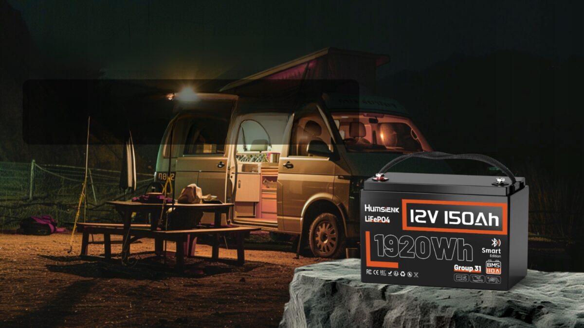 Акумулятор LiFePO4 12V 150Ah Bluetooth 110A BMS HumsiENK HS12V150AH110BT