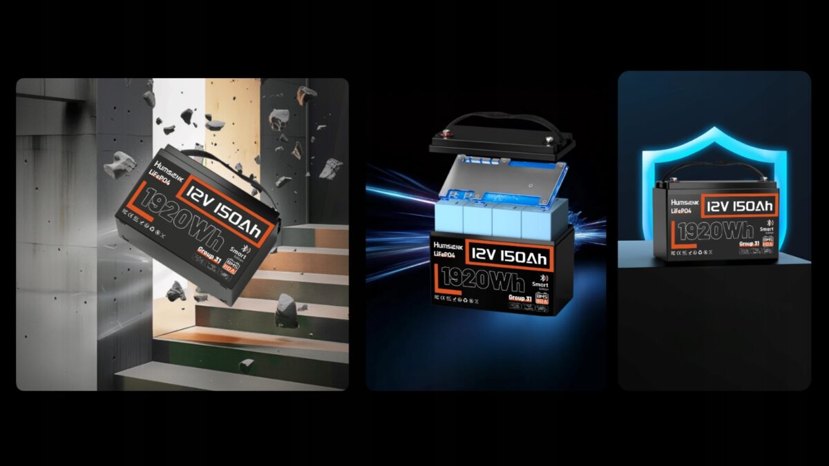 Акумулятор LiFePO4 12V 150Ah Bluetooth 110A BMS HumsiENK HS12V150AH110BT