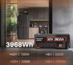 Акумулятор HumsiENK LiFePO4 12V 310Ah з BMS (HS12V310AH100) 3968Wh 15000+ циклів IP67
