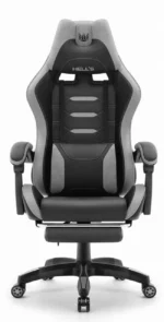 Геймерське ігрове комп'ютерне крісло Hell's Chair HC-1039 2.0 Gray Black тканина - Зображення 2
