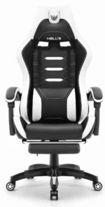 Геймерське ігрове комп'ютерне крісло Hell's Chair HC-1039 2.0 White (чорно-біле) екошкіра - Зображення 2