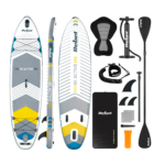SUP-дошка Rebel Active RBA-4507-WH 335 см з сидінням та веслом — надувна дошка для SUP серфінгу