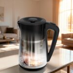 Електричний Чайник Adler AD 1355 black 1.7 л внутрішня частина з нержавіючої сталі подвійні стінки