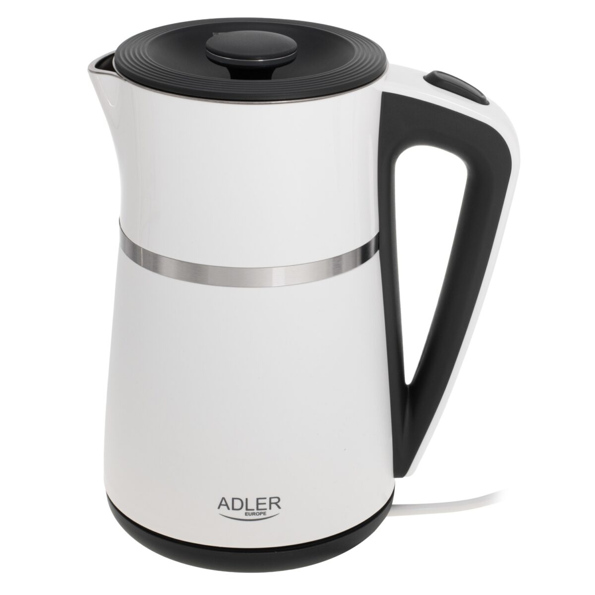 Електричний Чайник Adler AD 1355 white 1.7 л внутрішня частина з нержавіючої сталі Подвійні стінки