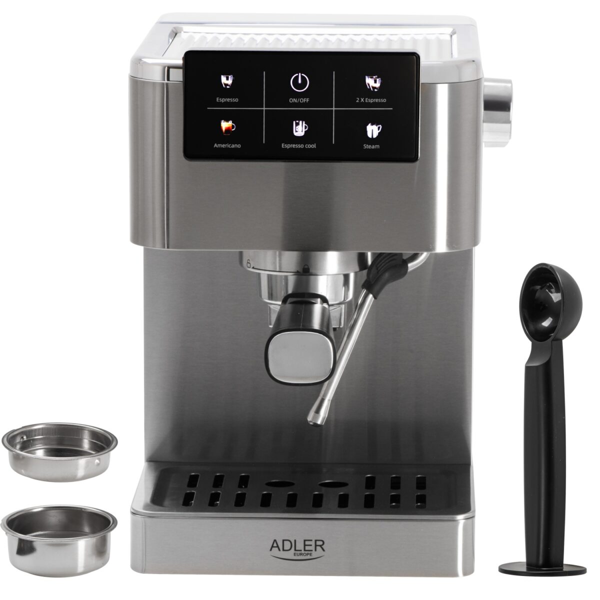 Кавоварка компресійна 5-в-1 Adler AD 4390 термоблок 20 бар PID спінювач молока
