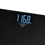 Електронні ваги для ванної кімнати Adler AD 8193 чорні – надійний пристрій з максимальною вантажопідйомністю 250 кг і точністю вимірювання 100 г.