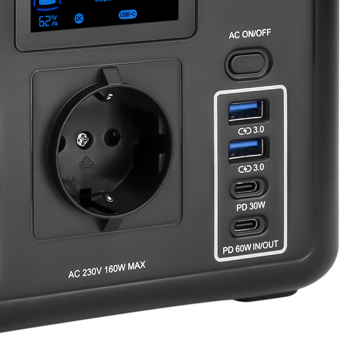 Багатофункціональна портативна зарядна станція LogicPower LP CHARGER 160 160W 204Wh