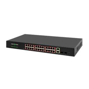 Комутатор мережевий POE GreenVision GV-023-D-24G+2PG+2SFP