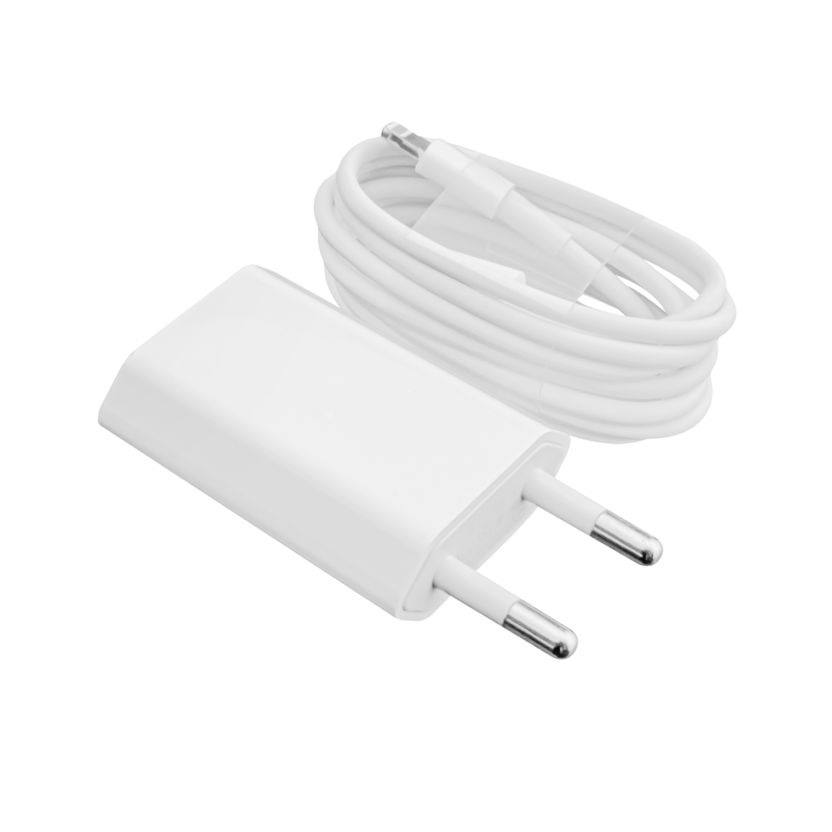 Зарядний пристрій + кабель Lightning LogicPower LP АС-005 USB 5V 1A ОЕМ White - Зображення 2