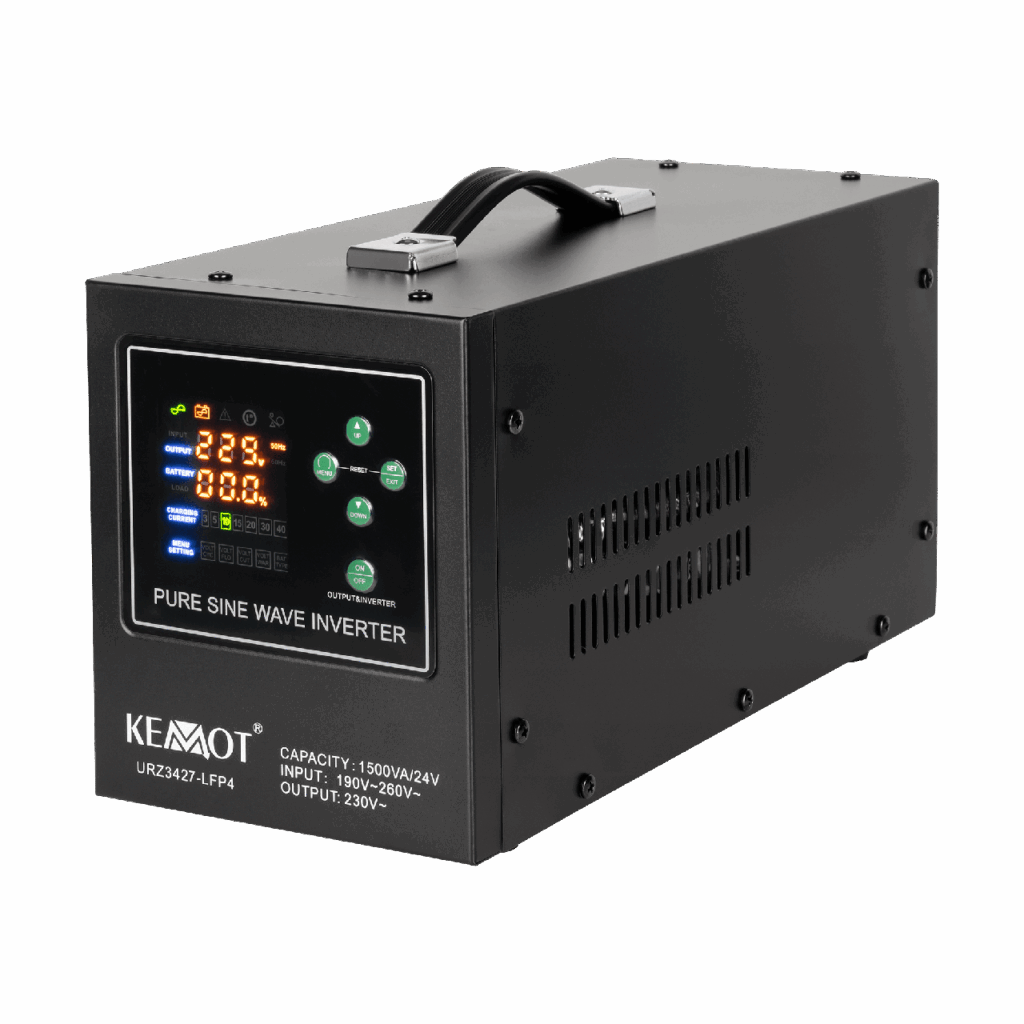 Джерело безперебійного живлення KEMOT PROsinus-1500/24-LFP4 24V 230V 1500VA/1050W (URZ3427-24-LFP4)