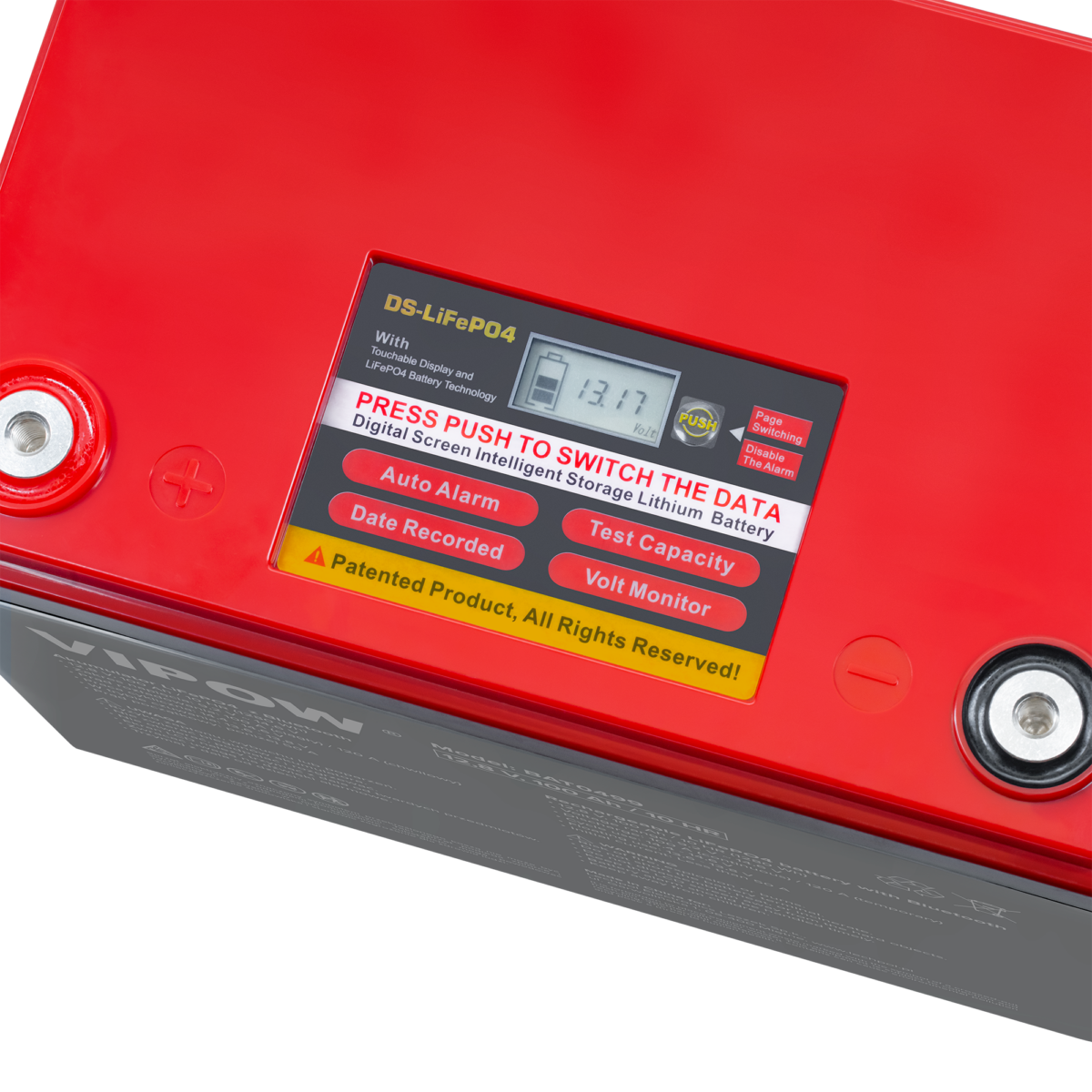 Акумулятор Vipow LiFePO4 100Ah Bluetooth BAT0499 - Зображення 2