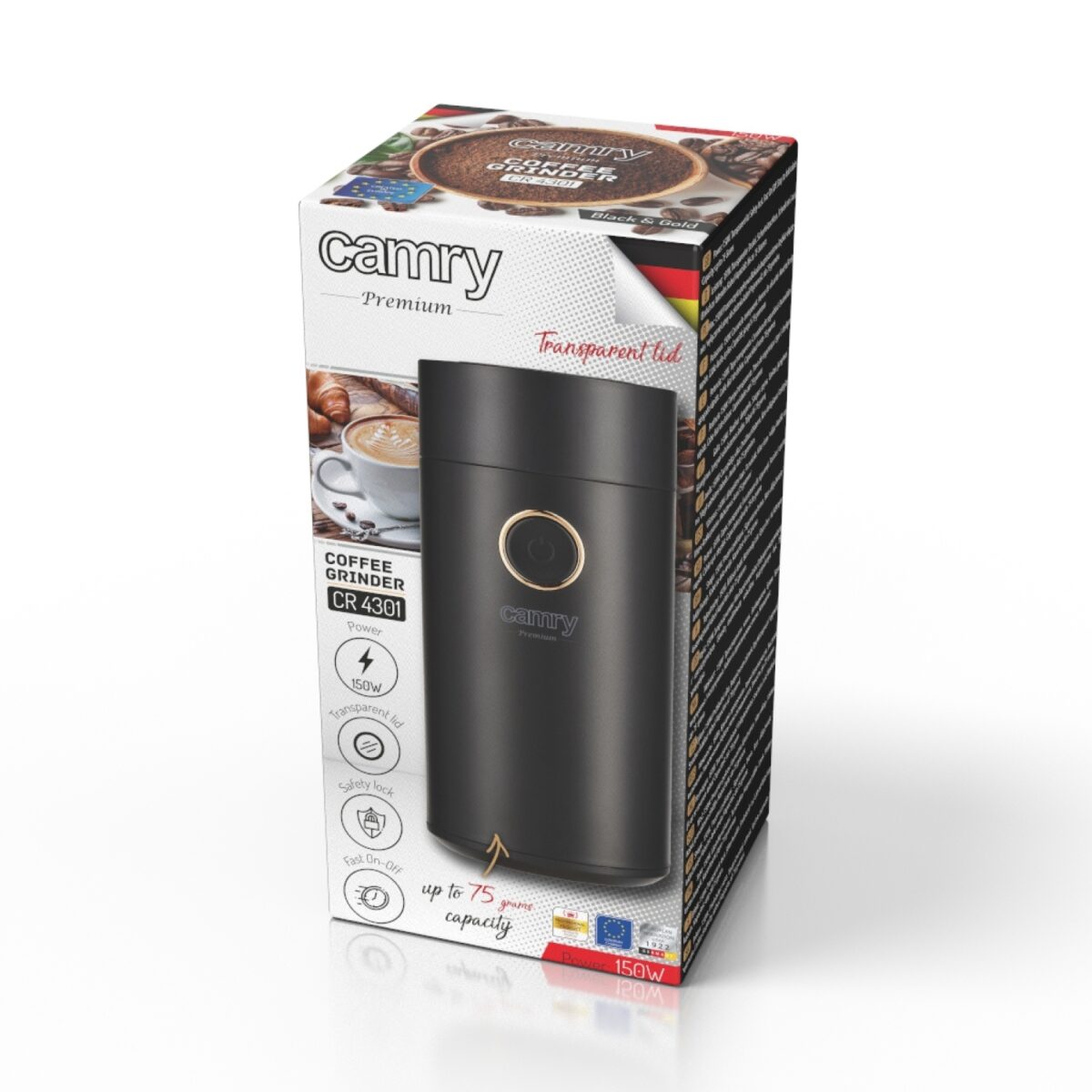 Кавомолка Adler CR 4301 BG 75 г 150 Вт