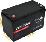 Акумулятор VOLCOM 12V 100Ah AGM TV-12-100-AE - Зображення 2