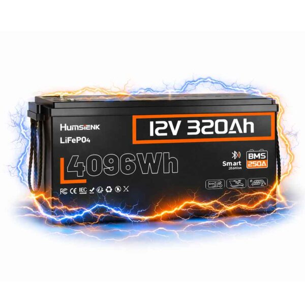 Акумулятор Humsienk 320Ah LiFePO4 12V з Bluetooth 4096Wh (HS12V320AH250BT)