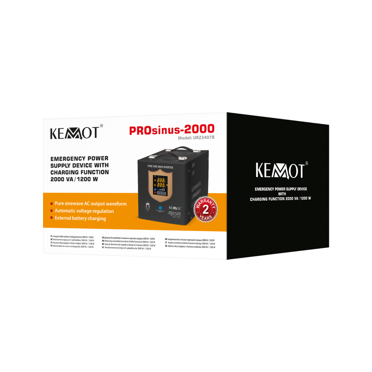 Джерело безперебійного живлення Kemot PROsinus-2000 URZ3407B - Зображення 4