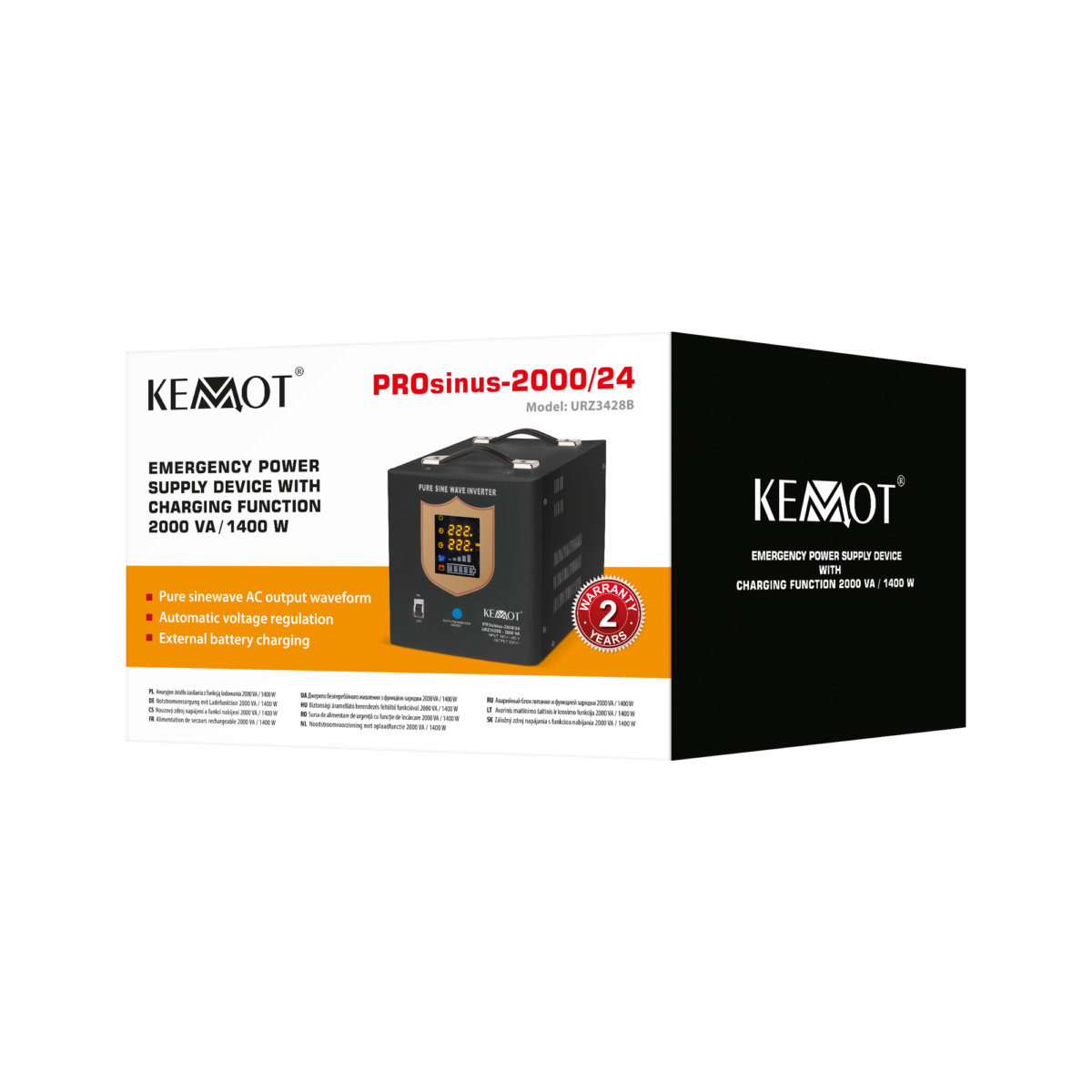 Блок аварійного живлення ДБЖ KEMOT PROsinus-2000 URZ3428B - Зображення 4