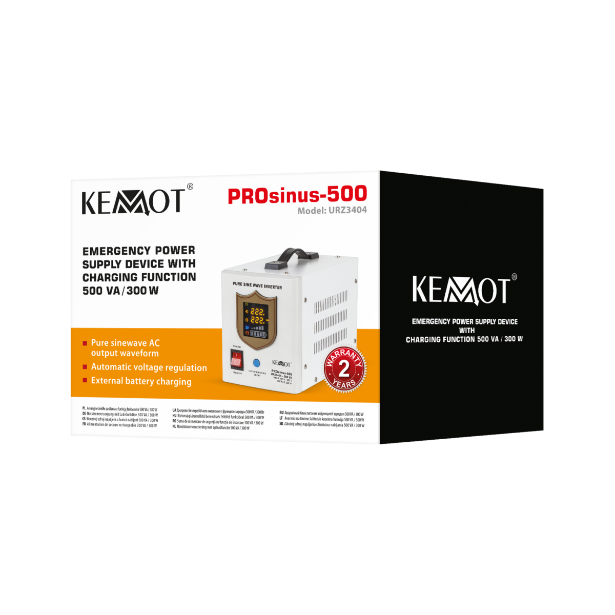 Джерело безперебійного живлення Kemot ДБЖ PROsinus-500 URZ3404 - Зображення 4