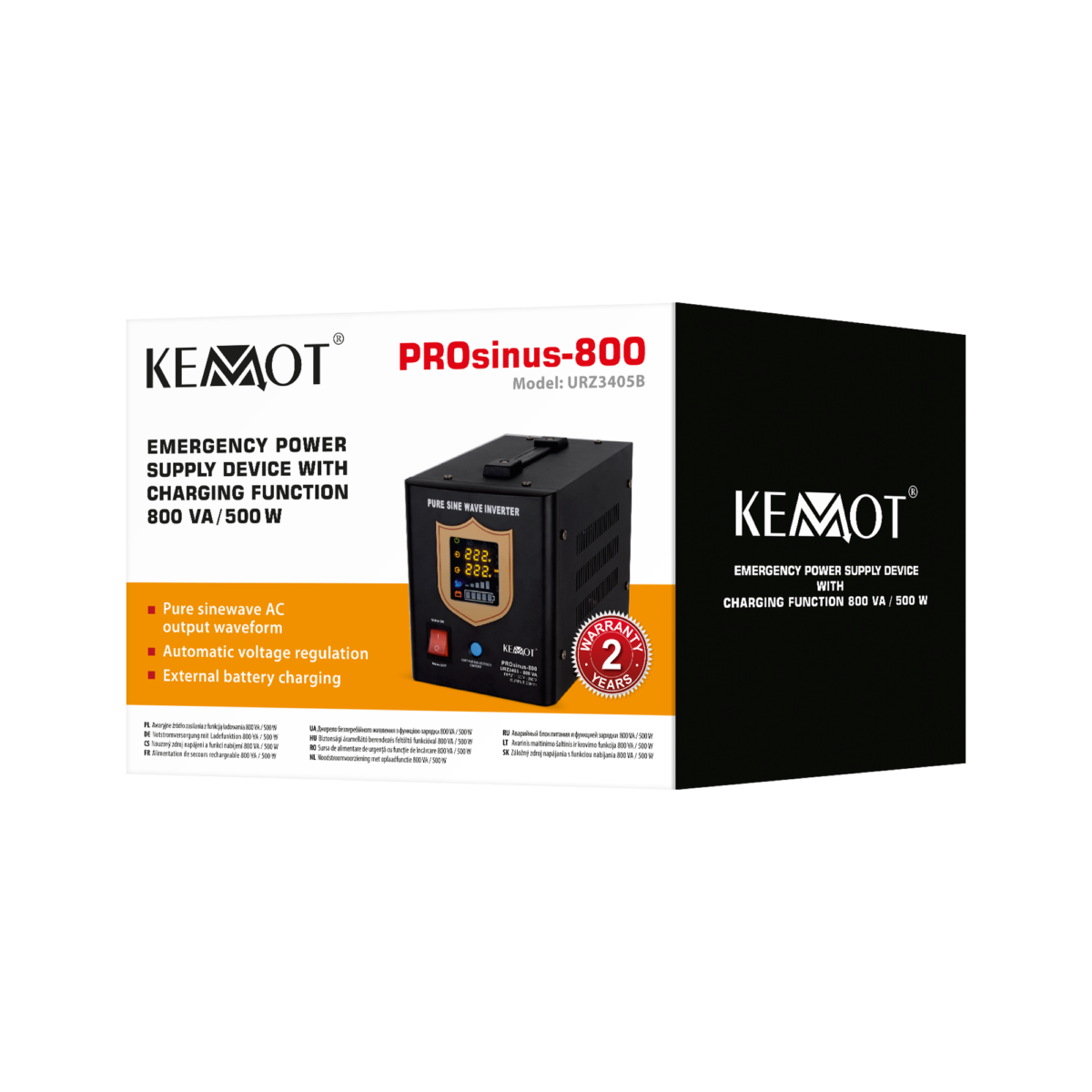 Джерело безперебійного живлення Kemot PROsinus-800 URZ3405B - Зображення 4