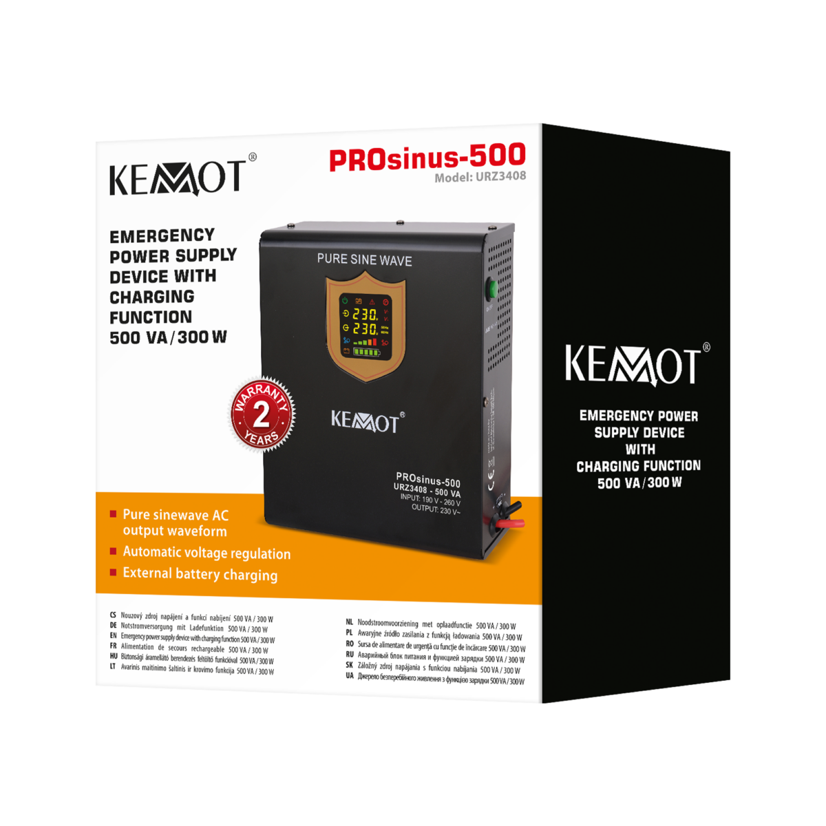 Джерело безперебійного живлення Kemot PROsinus-500W URZ3408 - Зображення 4