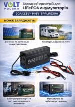 Зарядний пристрій для акумуляторів LiFePO4 Volt Polska 30A 12.8V / 14.6V 6PRLIFE30A - Зображення 3