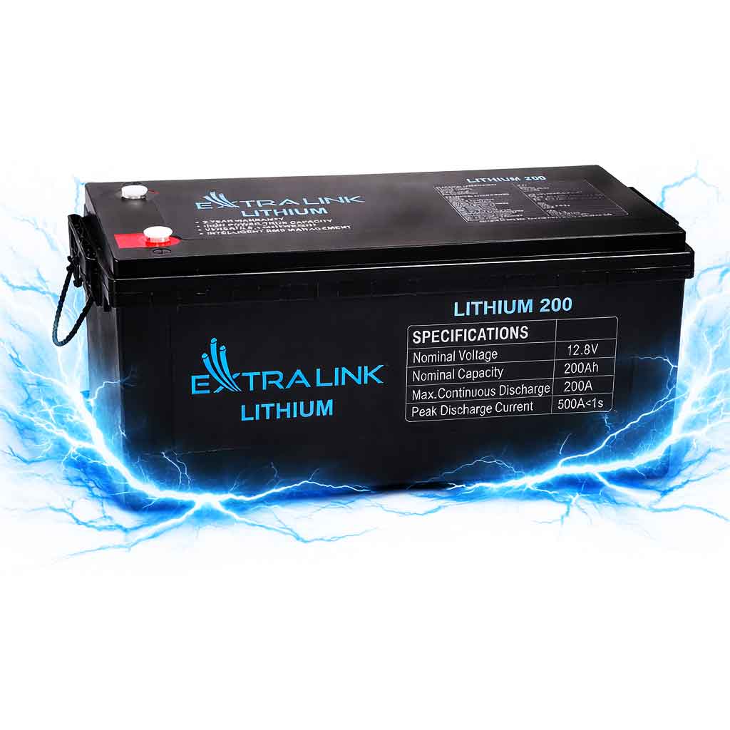2324t.-2026-r LiFePO4 акумулятор Extralink для ДБЖ/інвертора 12.8V 200Ah