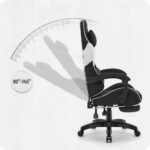 Ігрове крісло Cabro C501 Чорно-біле тканина - Зображення 8