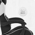 Ігрове крісло Cabro C501 Чорно-біле тканина - Зображення 9