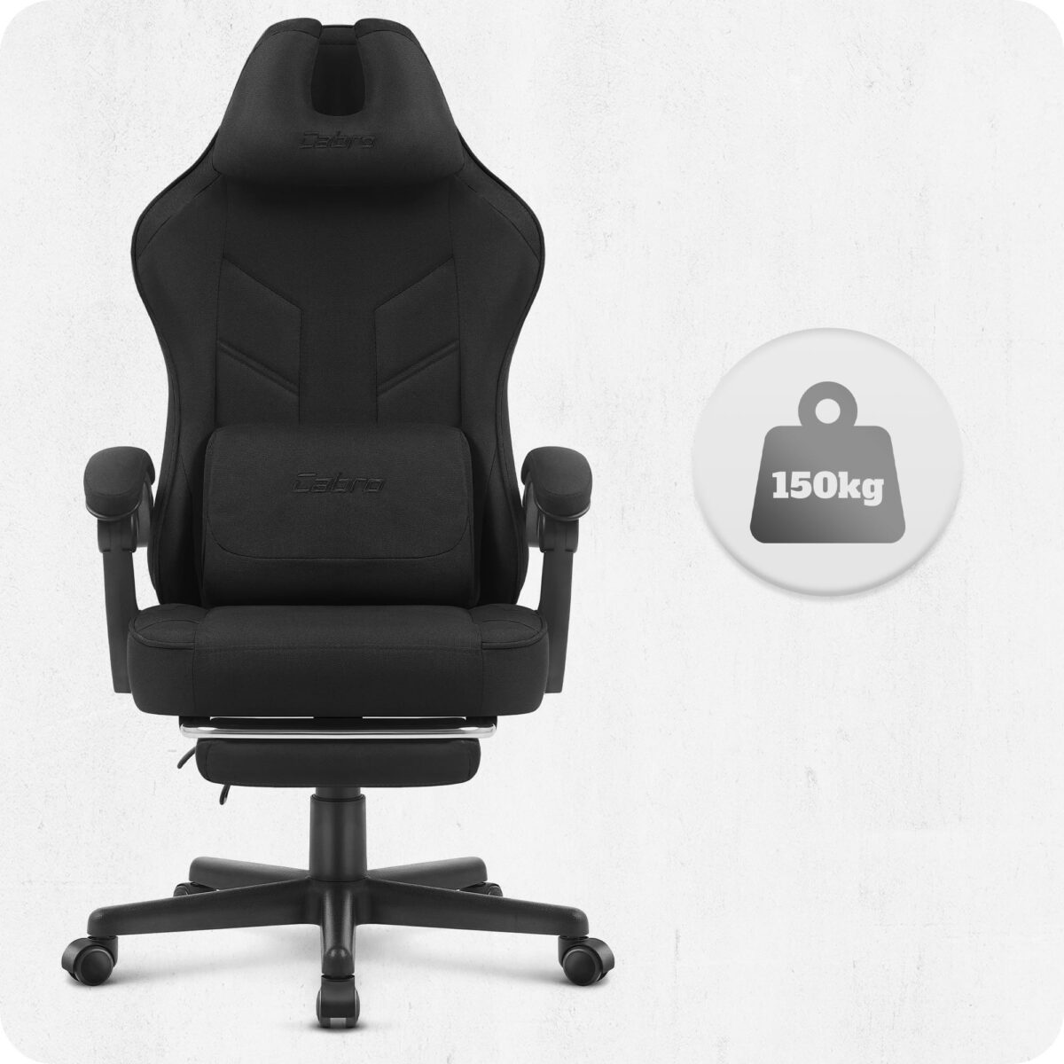 Ігрове крісло Cabro C504 чорне-тканина - Зображення 6