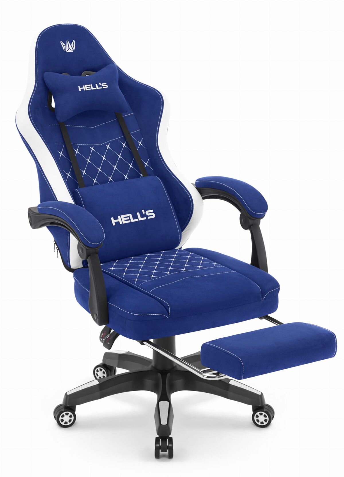 Геймерське крісло Hell's Chair HC-1015 Blue White тканина - Зображення 4