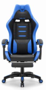 Геймерське крісло Hell's Chair HC-1039 2.0 Blue Black екошкіра - Зображення 2