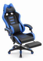 Геймерське крісло Hell's Chair HC-1039 2.0 Blue Black екошкіра - Зображення 5