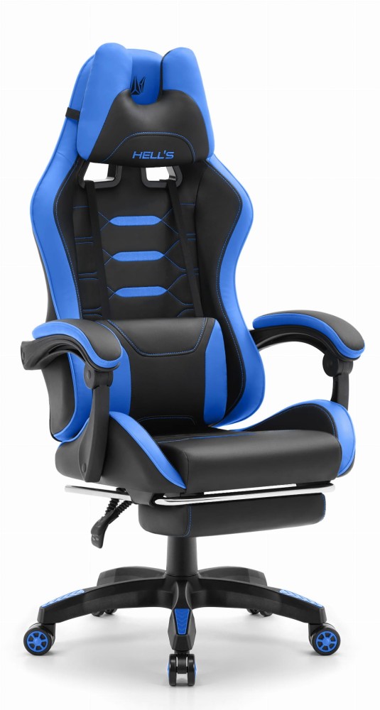 Fotel-gamingowy-Hells-Chair-HC-1039-2.0-Blue-Niebieski-Czarny Геймерське крісло Hell's Chair HC-1039 2.0 Blue Black екошкіра