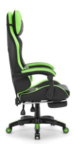 Геймерське крісло Hell's Chair HC-1039 2.0 Green Black екошкіра - Зображення 5