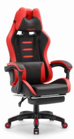 Ігрове крісло Hell's Chair HC-1039 2.0 Red Black екошкіра