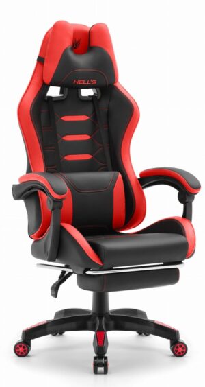 Ігрове крісло Hell's Chair HC-1039 2.0 Red Black екошкіра