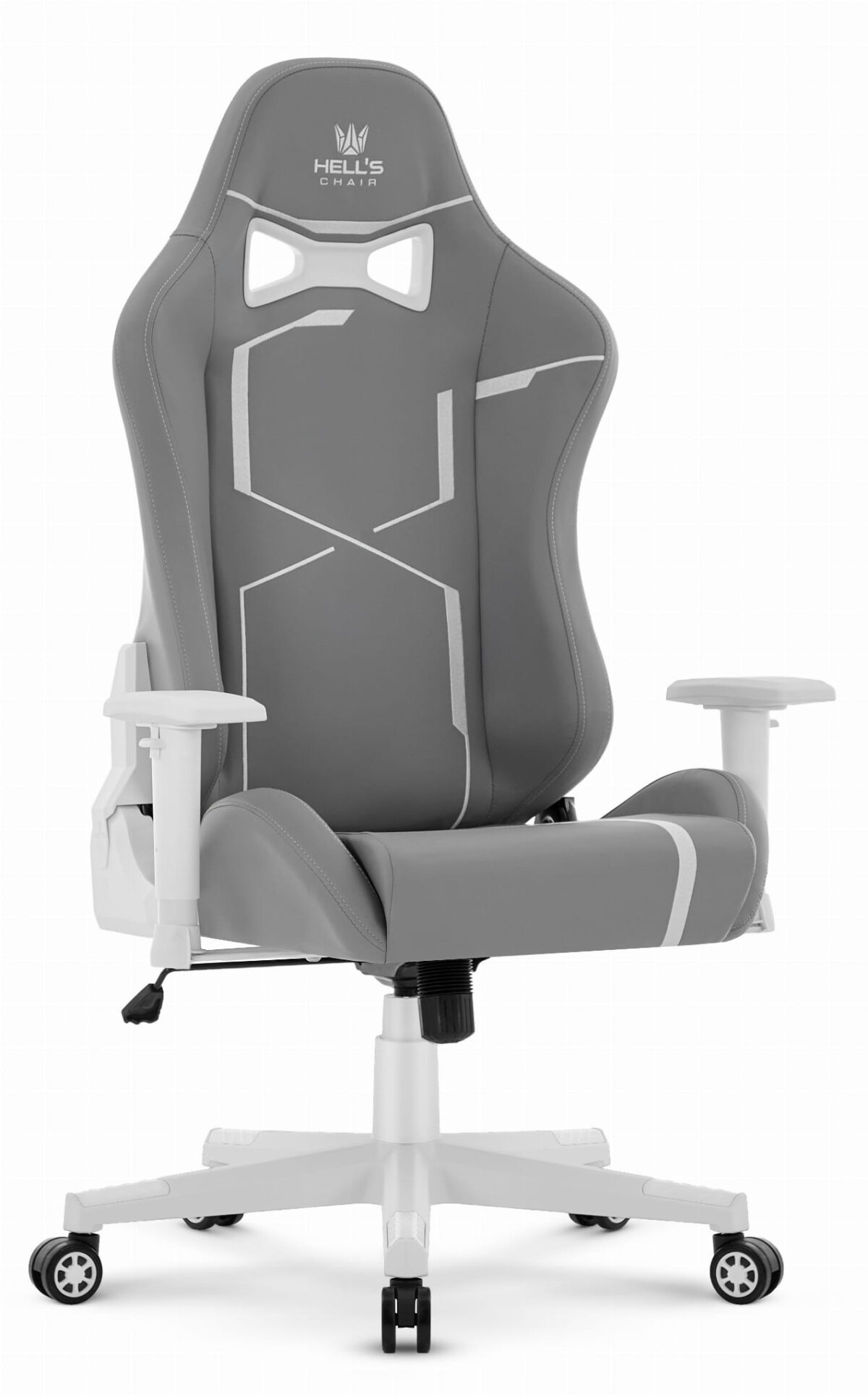 Геймерське крісло Hell's Chair HC-2001 Grey White - Зображення 2