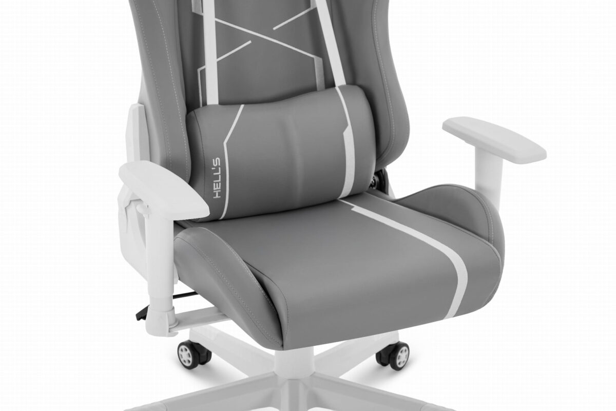 Геймерське крісло Hell's Chair HC-2001 Grey White - Зображення 6