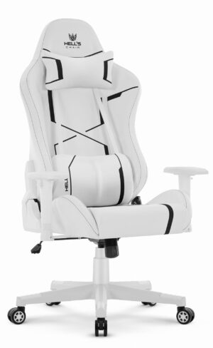 Геймерське крісло Hell's Chair HC-2001 White Black