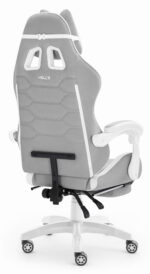 Геймерське крісло Hell's Chair HC-1039 2.0 Grey White дитяче тканина - Зображення 5