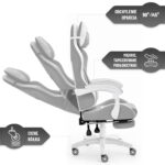 Геймерське крісло Hell's Chair HC-1039 2.0 Grey White дитяче тканина - Зображення 6